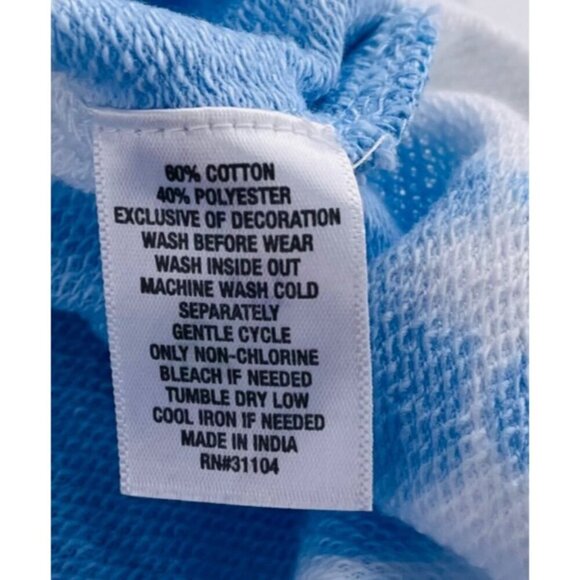 Crown & Ivy Tie-Dye Blue Crewneck Sweatshirt XXL Cotton/Polyester - Picture 3 of 5